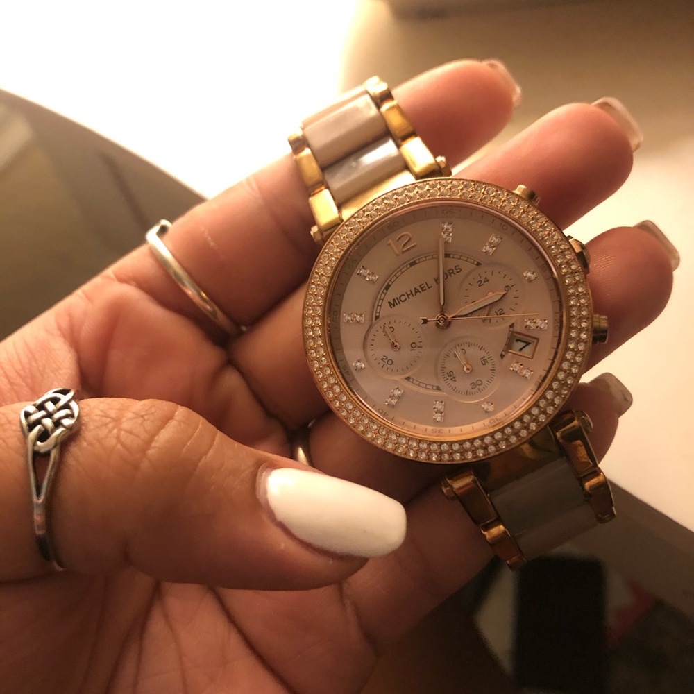 Rose gold gold MK watch